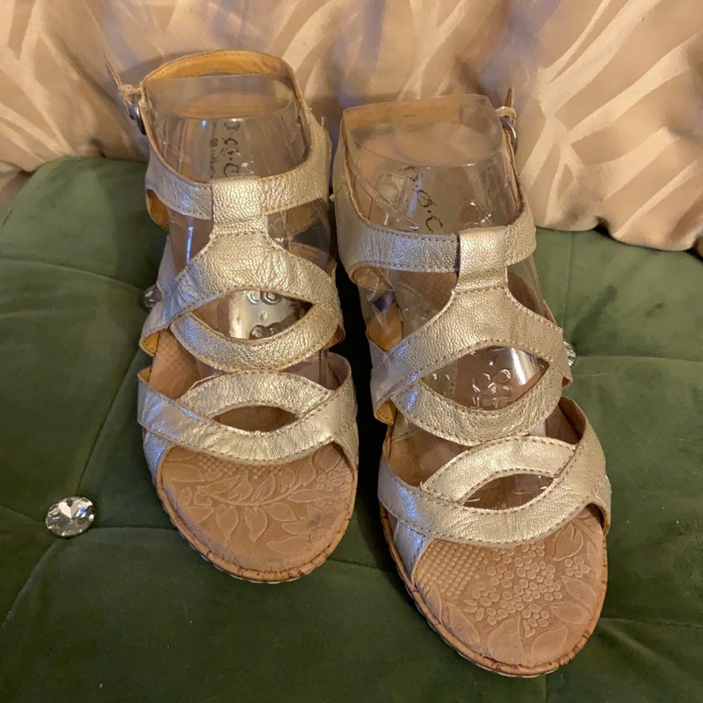 Gold Wedge Sandals